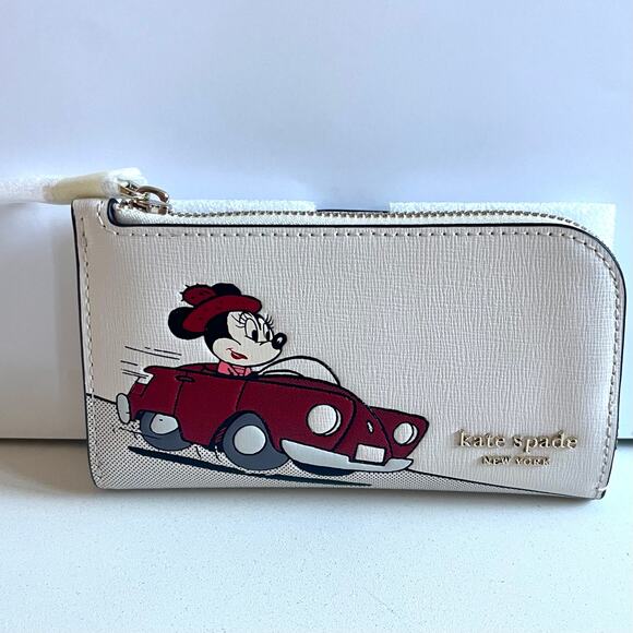 Kate Spade x Disney Collaboration, NWT Minnie Mouse Leather Wallet - Picture 14 of 17